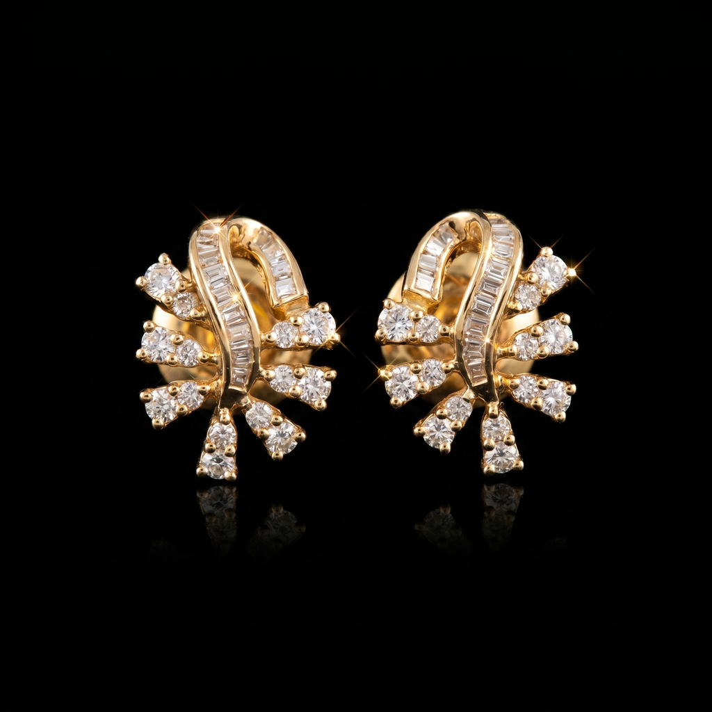 1.5Ct of Earring With the Purity of 18K