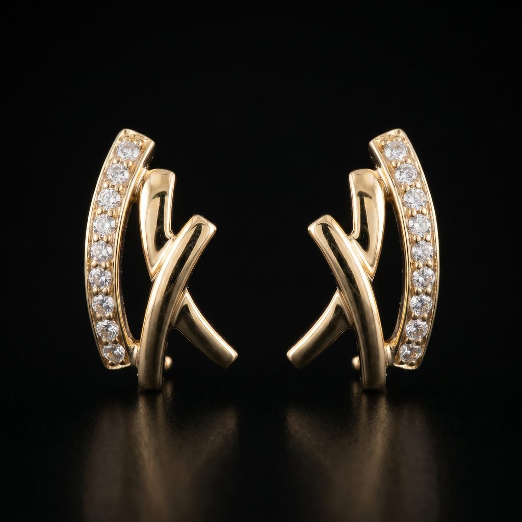 0.5Ct of Earring With the Purity of 18K