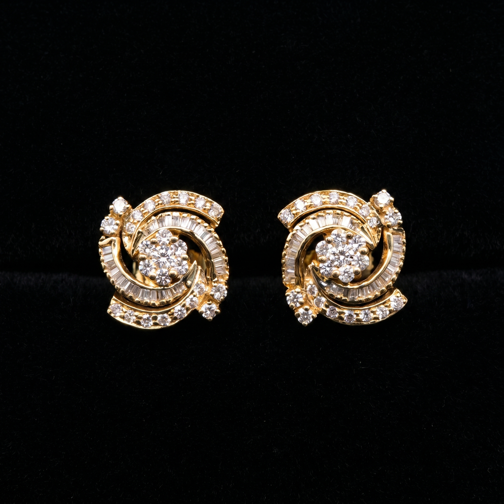 1.5Ct of Earring With The Purity of 18K