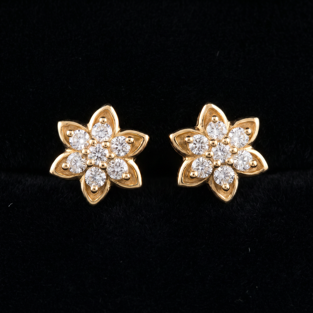 0.5Ct of Earring With the Purity of 18K