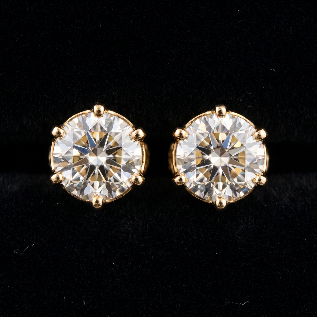 3Ct of Earring With the Purity of 18K