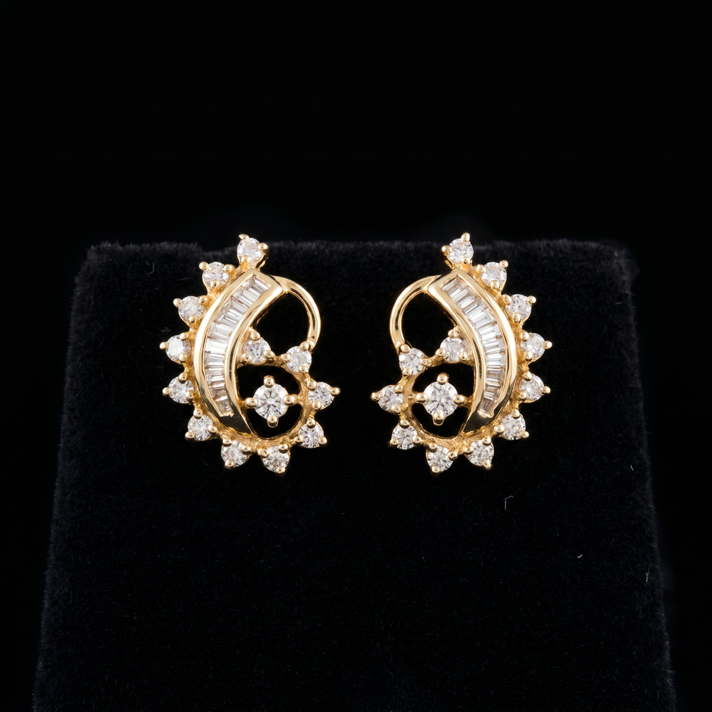 1.5Ct of Earring With the Purity of 18K
