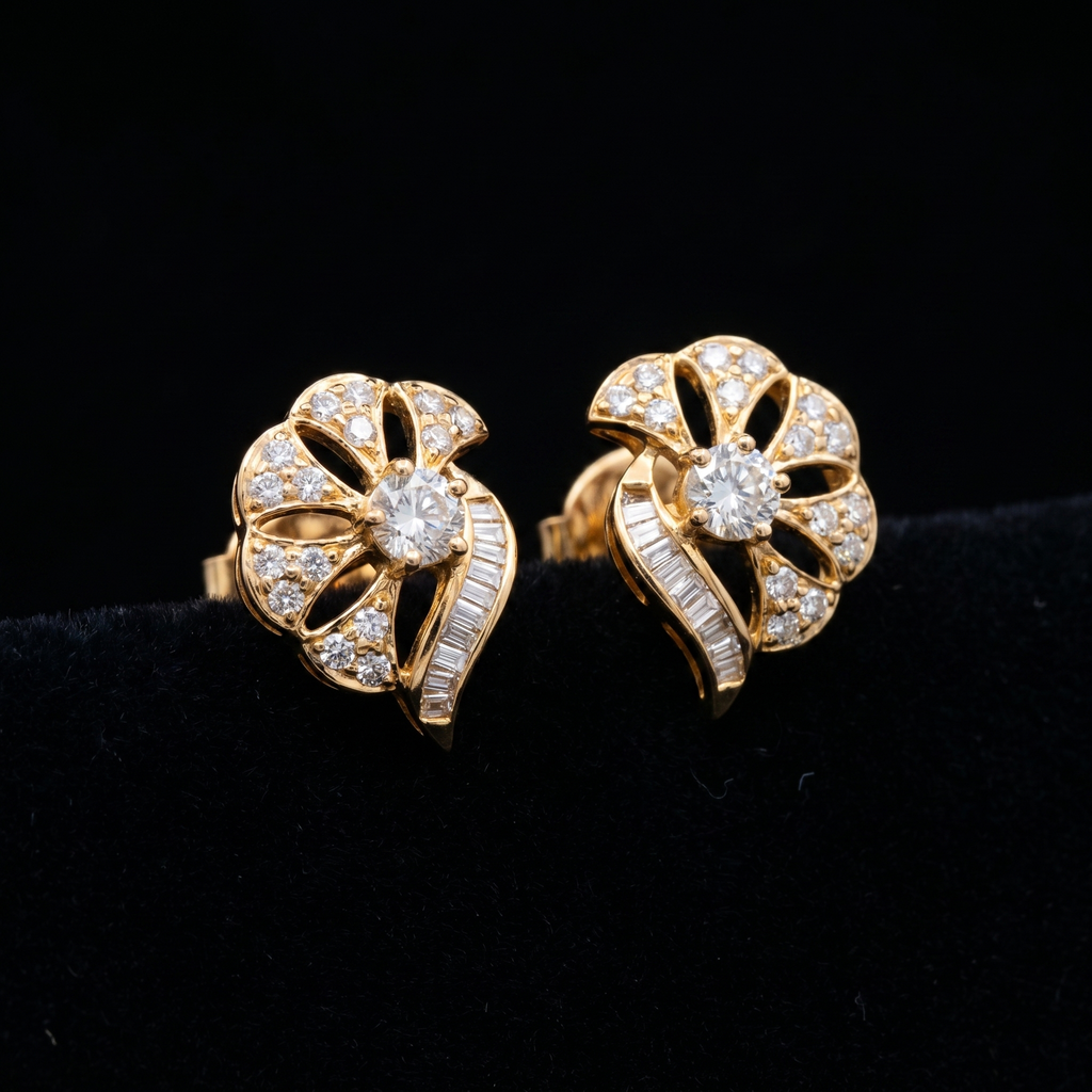 2.7Ct of Earring With the Purity of 18K