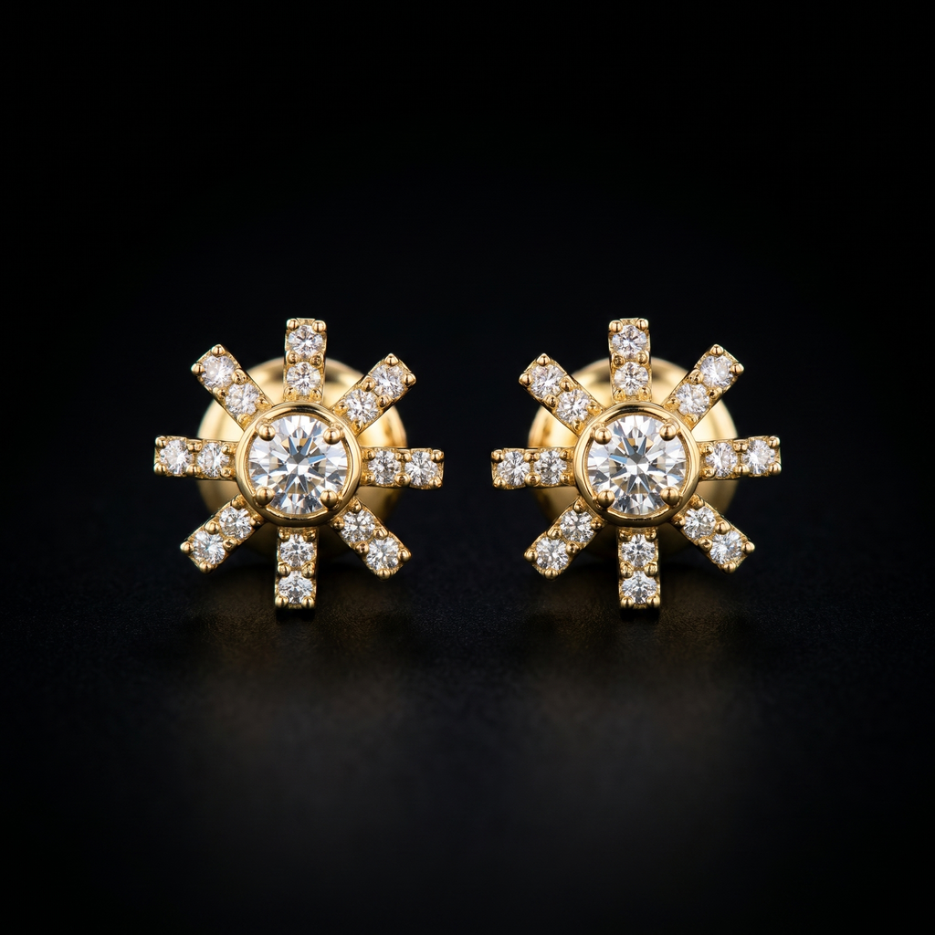 1.5Ct of Earring With the Purity of 18K
