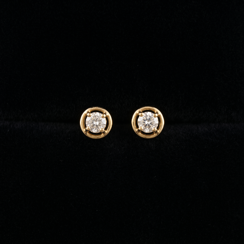 1Ct of Earring With the Purity of 18K