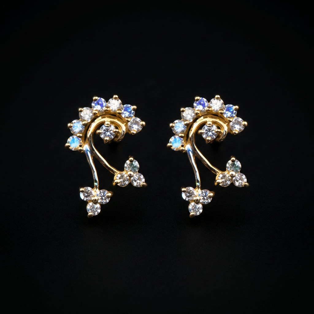 0.7Ct of Earring With the Purity of 18K