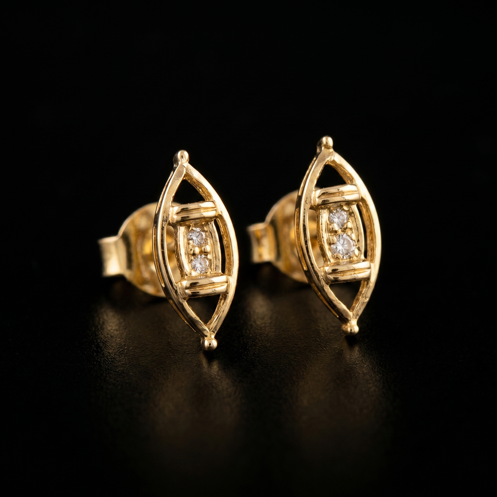 0.2Ct of Earring With the Purity of 18K