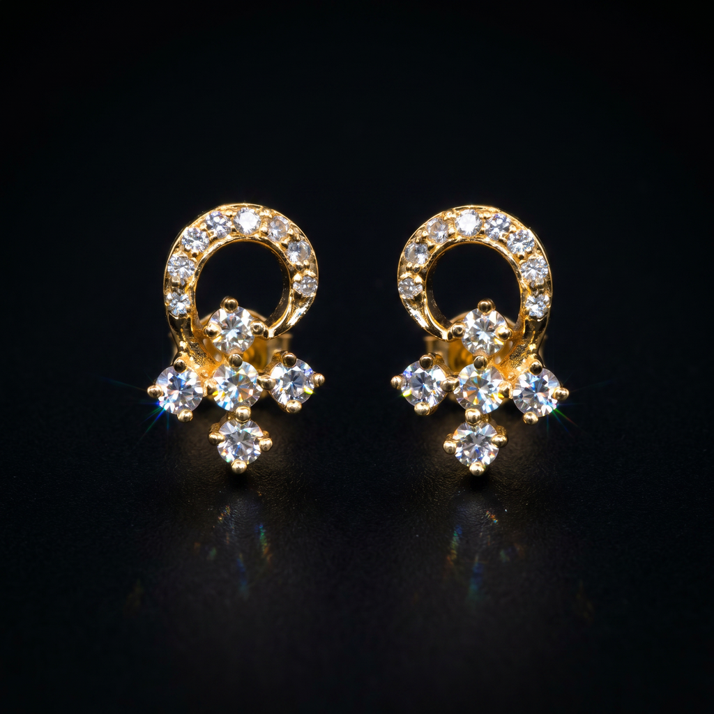 0.7Ct of Earring With the Purity of 18K