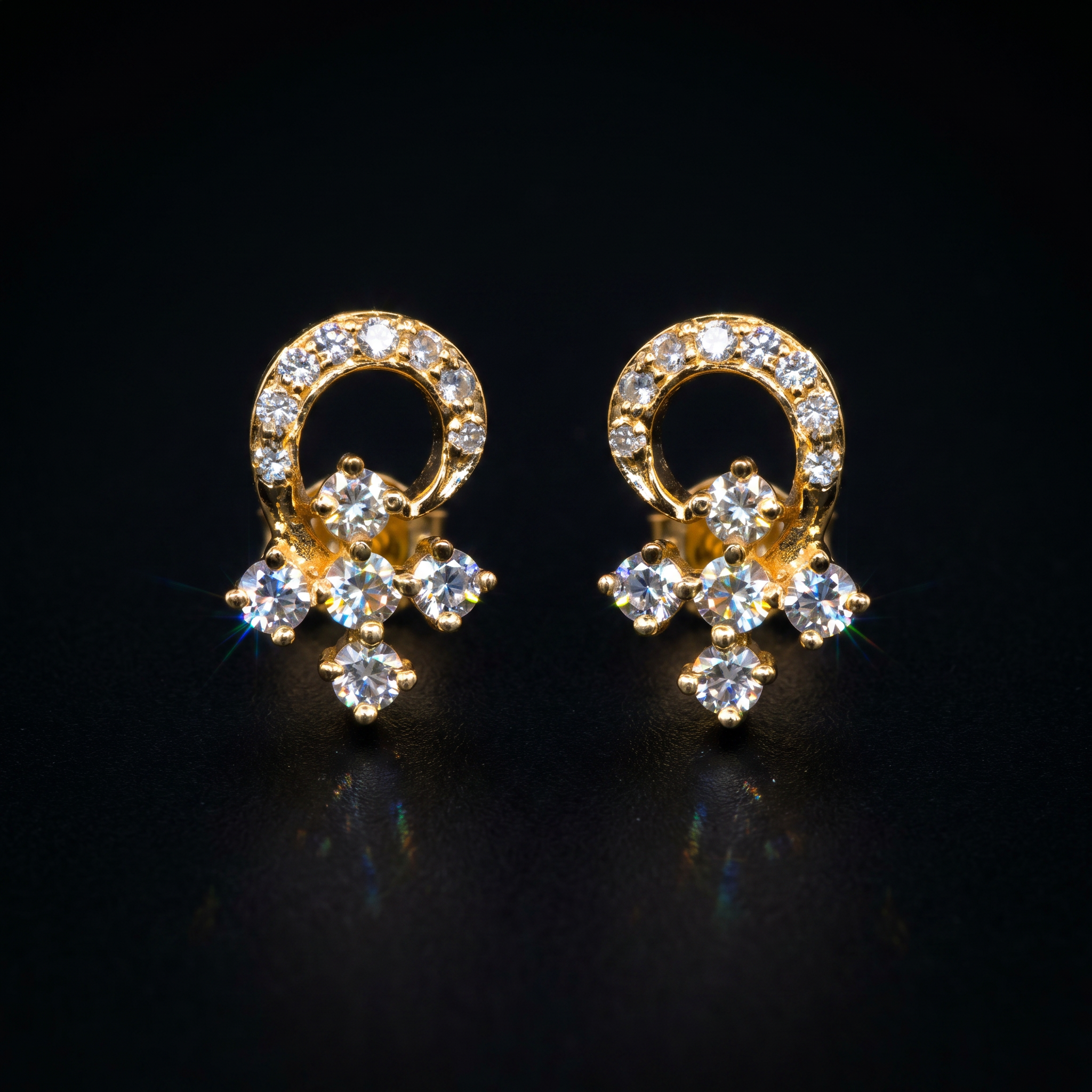 0.7Ct of Earring With the Purity of 18K