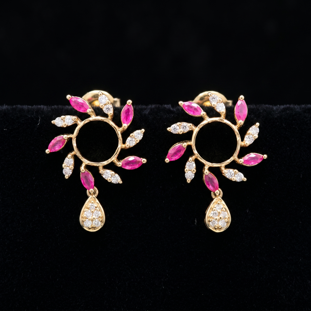 1.46Ct of Earring With the Purity of 18K