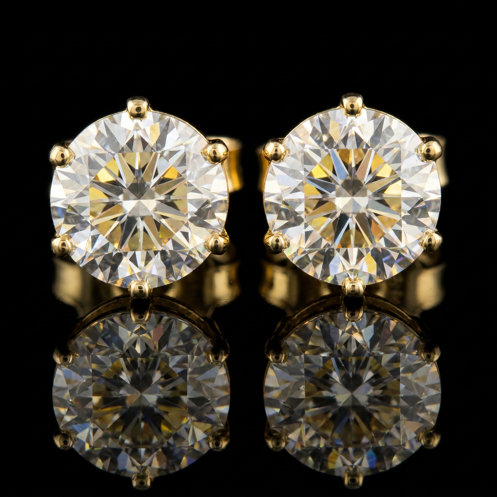 4Ct of Earring With the Purity of 18K