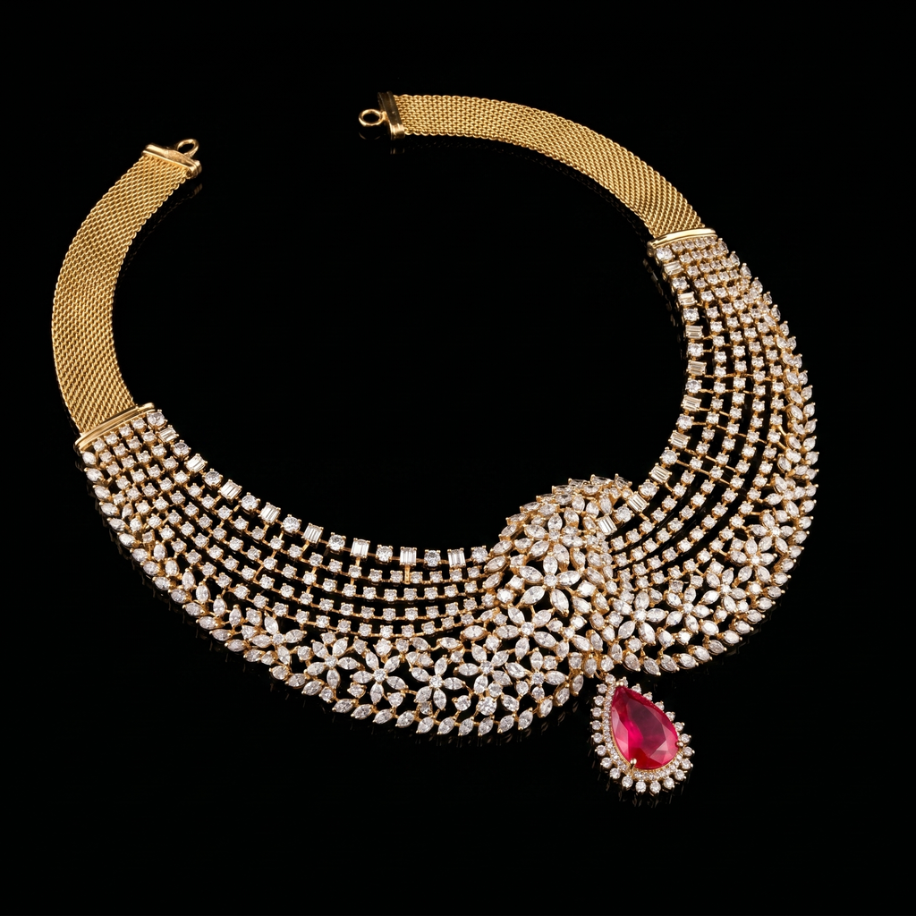 34.78Ct of Necklace  With the Purity of 18K