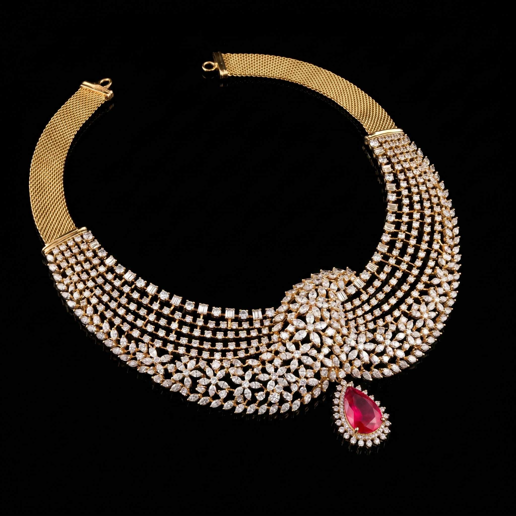 34.78Ct of Necklace  With the Purity of 18K