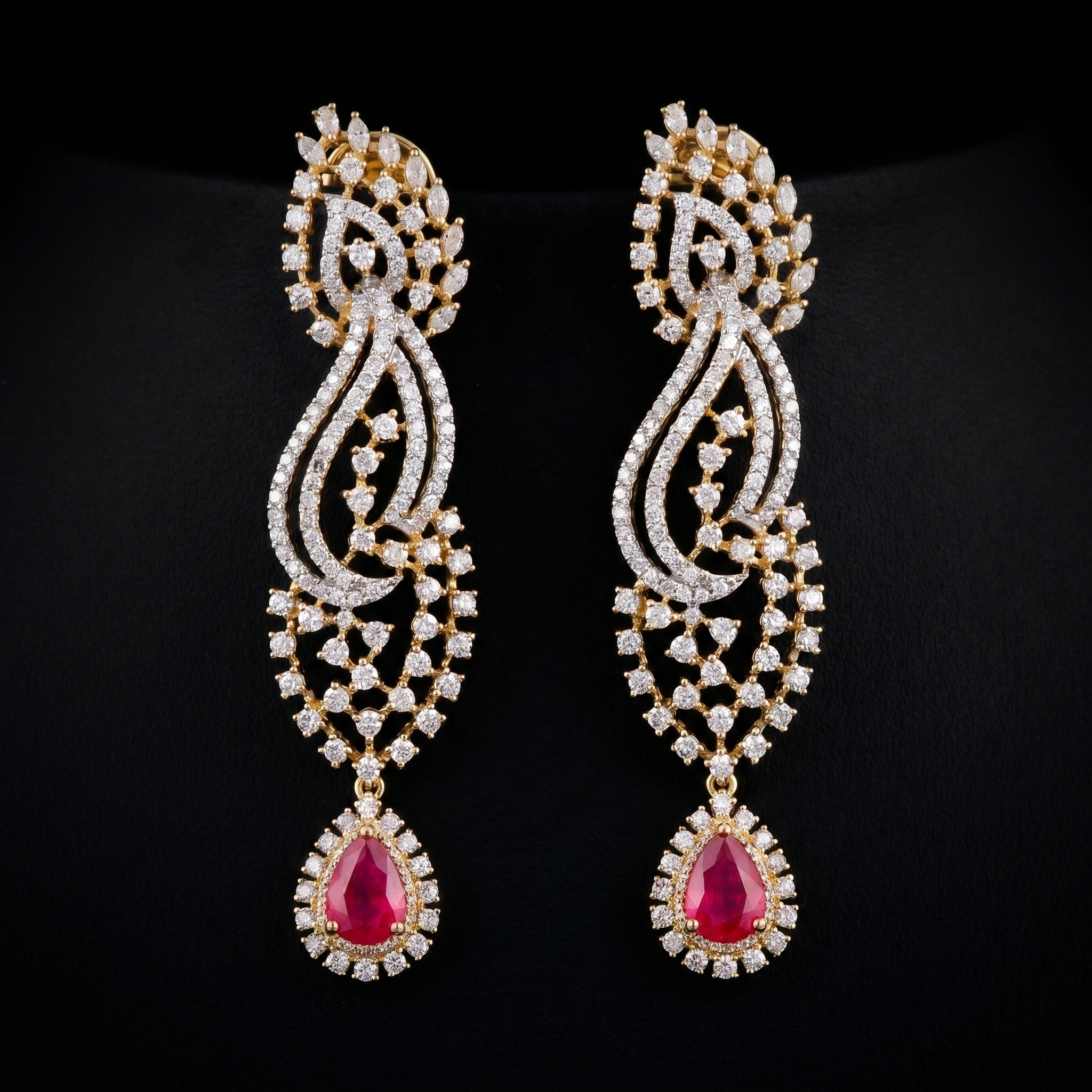9.22Ct of Necklace Earring With the Purity of 14K