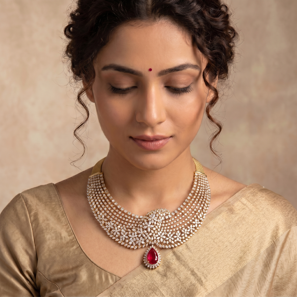 34.78Ct of Necklace  With the Purity of 18K