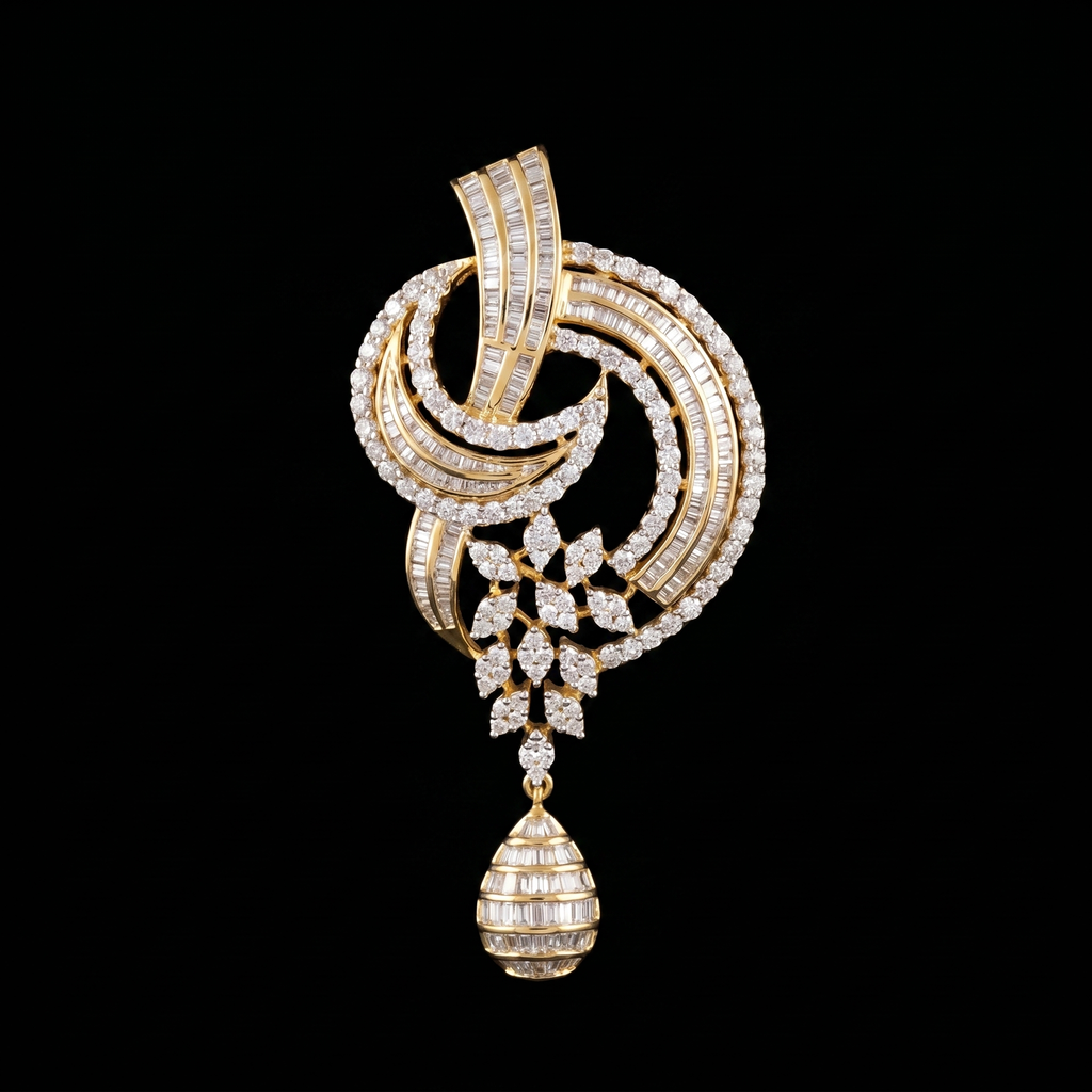 3.38Ct of Locket With the Purity of 18K