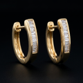 0.12Ct of Earring With The Purity of 18K