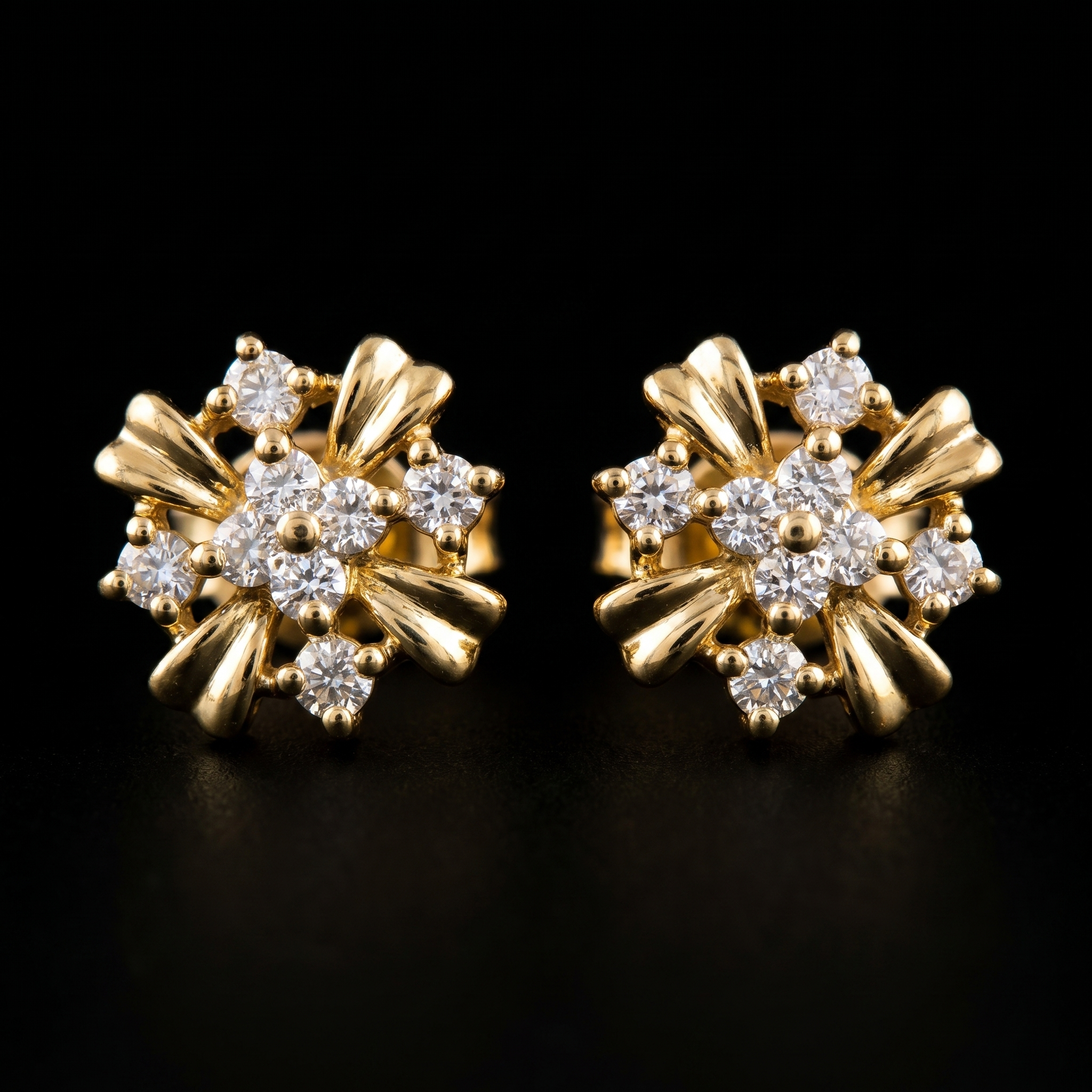 .34Ct of Earring With The Purity of 9K