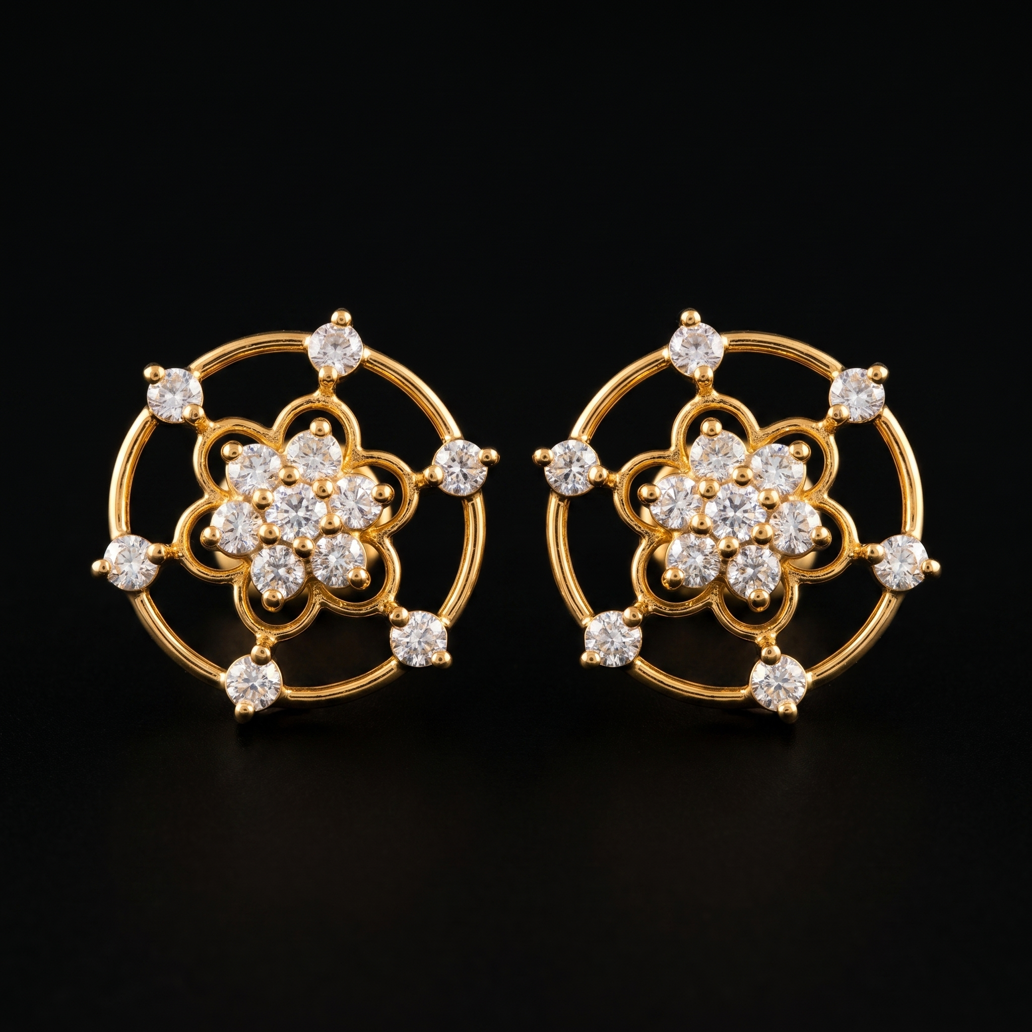 .44Ct of Earring With The Purity of 9K