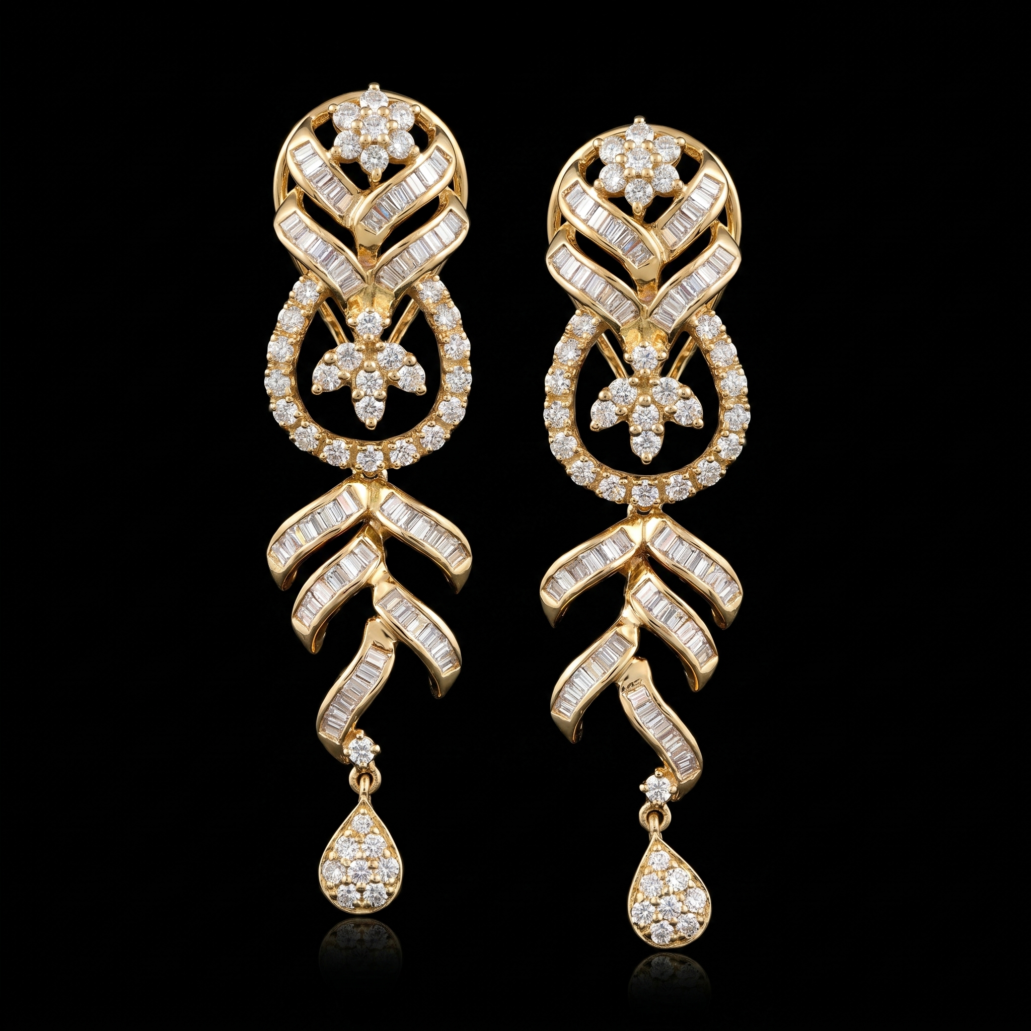 2.34Ct of Earring With The Purity of 18K