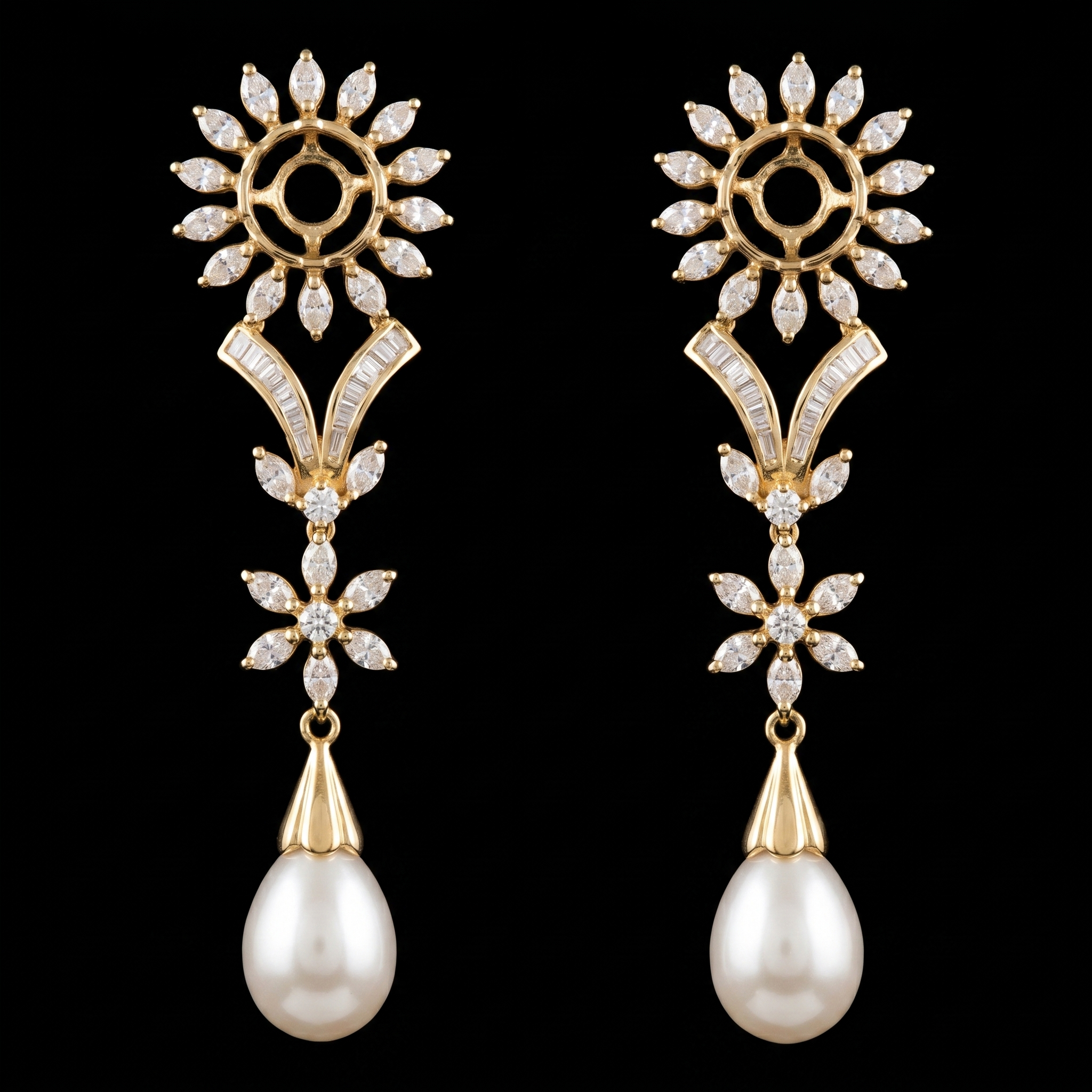 2.12Ct of Earring With The Purity of 18K