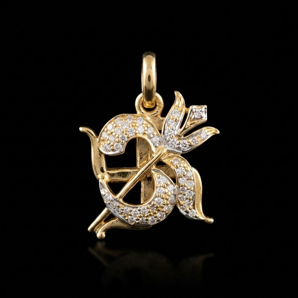 0.45Ct of God Locket with the Purity of18K